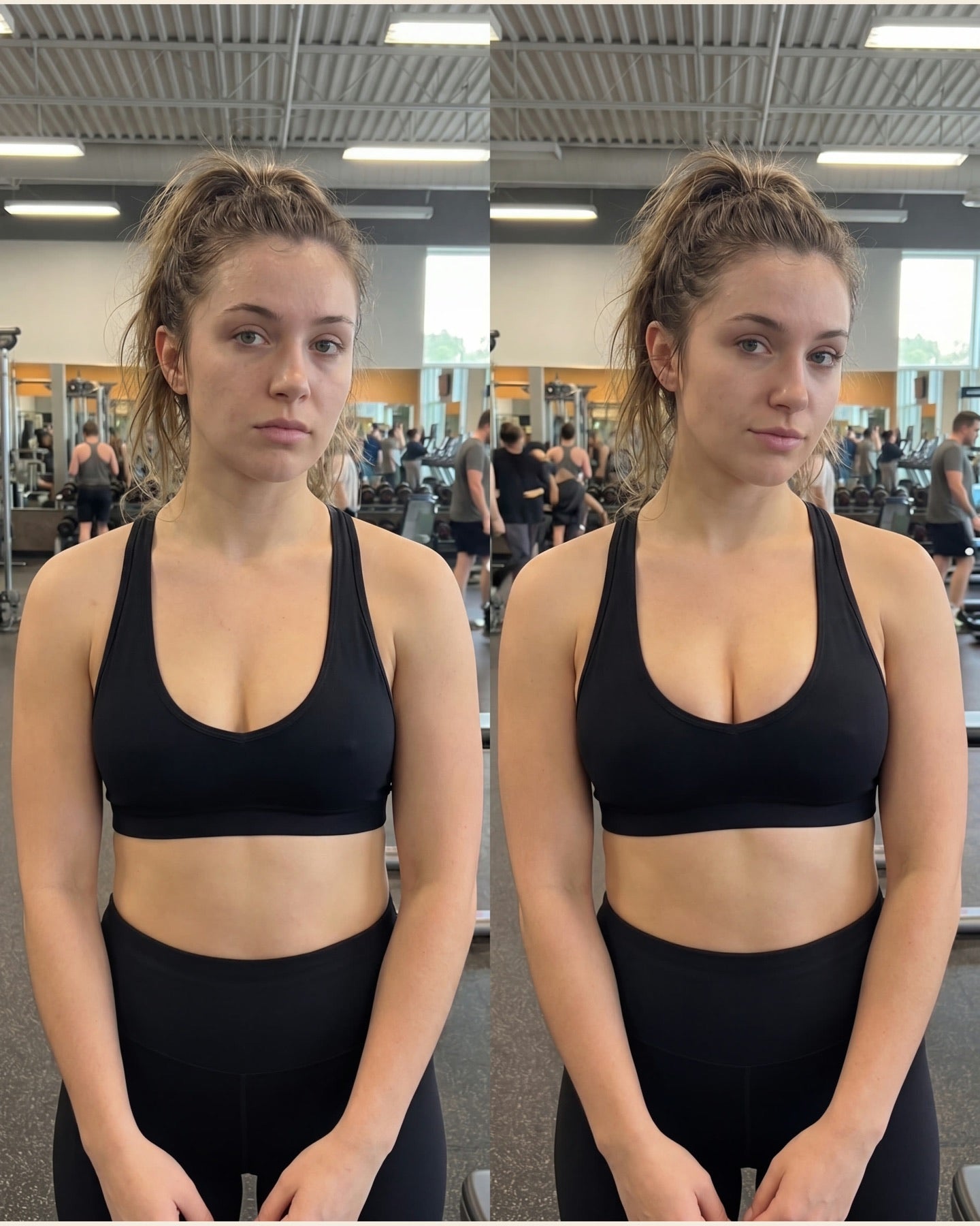 Nubare — sportswear, without then with